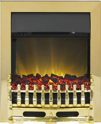Blenheim Inset Electric fire in Brass