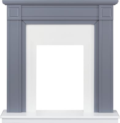 Adam Georgian Fireplace in Grey and Pure White, 39 Inch