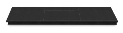 Adam Granite Stone Solid Fuel Hearth in Black, 48 Inch