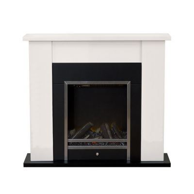 Adam Stratton Fireplace Suite in Cream, 35 Inch
