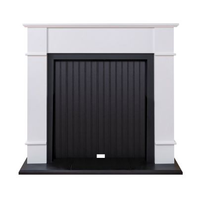 Adam Oxford Stove Fireplace in Pure White, 48 Inch