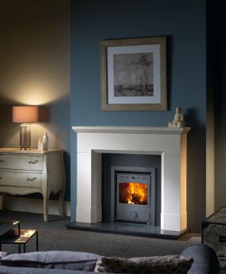 Corvus Wood Burning Fire in Black