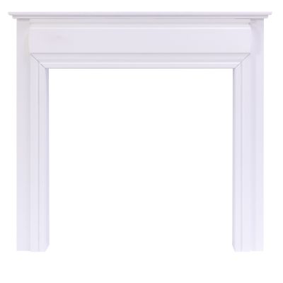 Adam Honley Mantelpiece in Pure White, 48 Inch