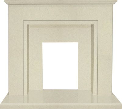 Adam Melbourne Marble Fireplace in Beige Stone