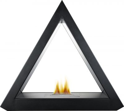 The Geo Bio Ethanol Fireplace Suite in Black, 39 Inch