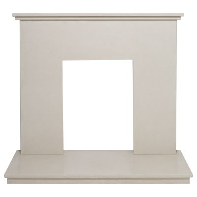 Adam Ashlea Marble Fireplace in Beige Stone