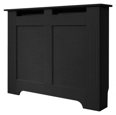 The Burford Radiator Cover in Black, 1200mm