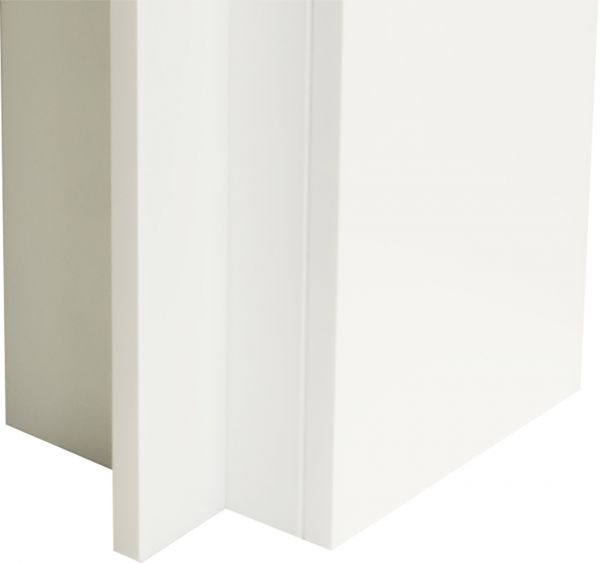 Adam Beaumont Mantelpiece in Pure White with Downlights, 50 Inch