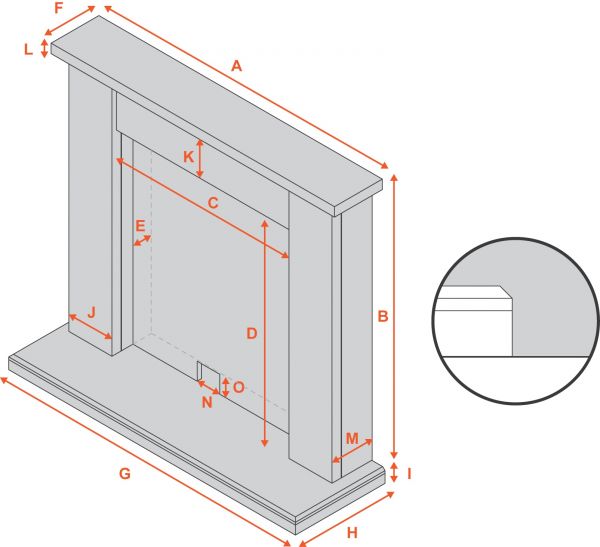 Adam Chester Electric Stove Fireplace in Oak & Black, 39 Inch
