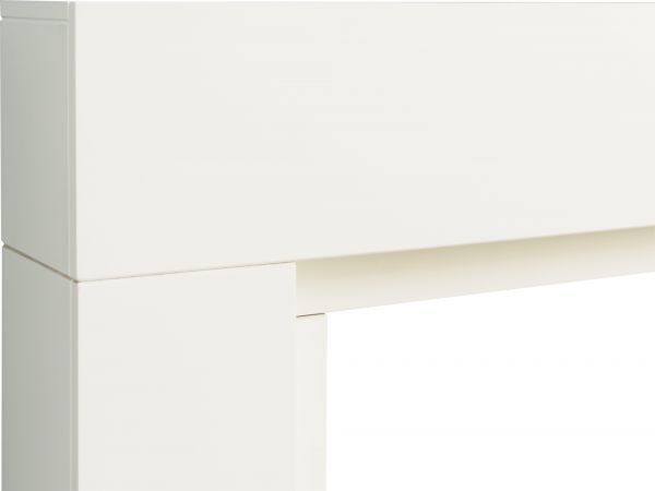 Adam Beaumont Mantelpiece in Pure White with Downlights, 50 Inch