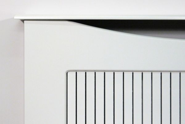 The Fairlight Radiator Cover in White, 1200mm