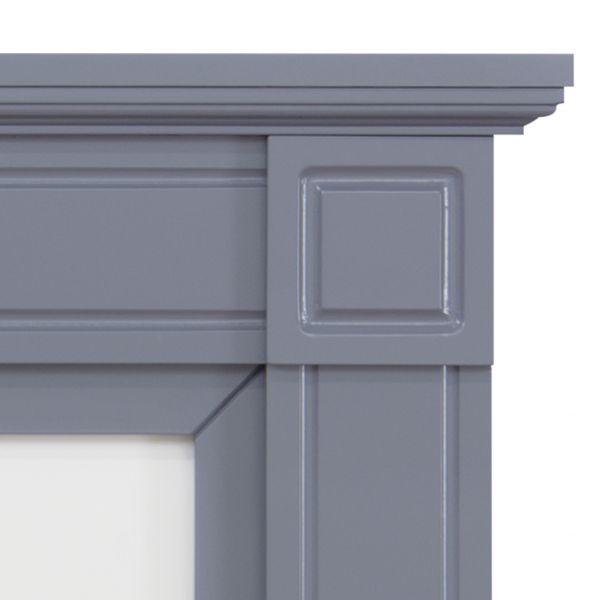 Adam Georgian Fireplace in Grey and Pure White, 39 Inch