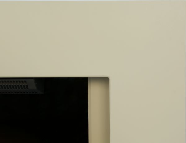 Adam Sambro Fireplace Suite in Stone Effect with Walnut Shelf, 46 Inch