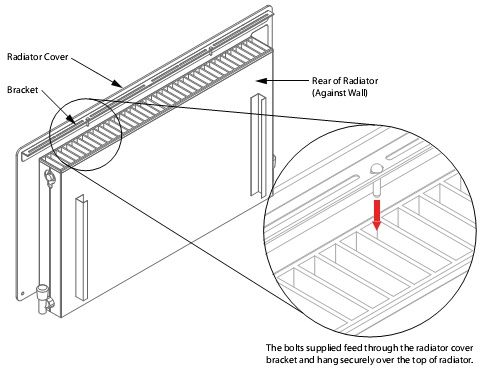 Vitreo Medium Radiator Cover in Black Glass, 1200mm