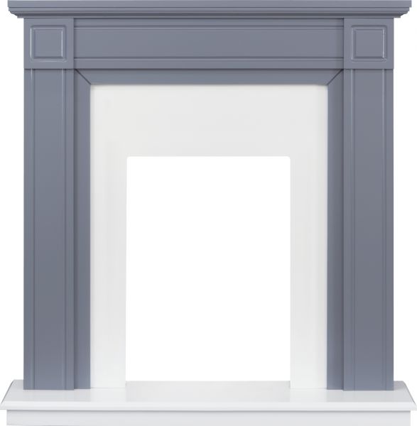 Adam Georgian Fireplace in Grey and Pure White, 39 Inch