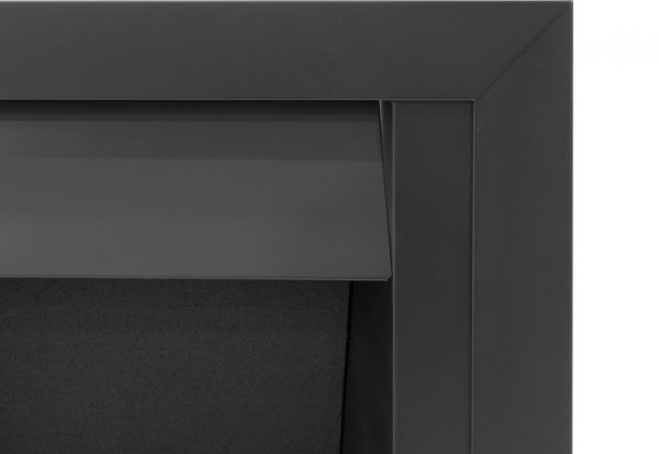 Adam Hera Slimline Gas Fire in Black with Pebble Bed