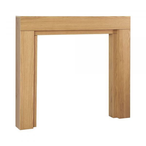 Adam Fenwick Mantelpiece in Oak with Downlights, 45 Inch