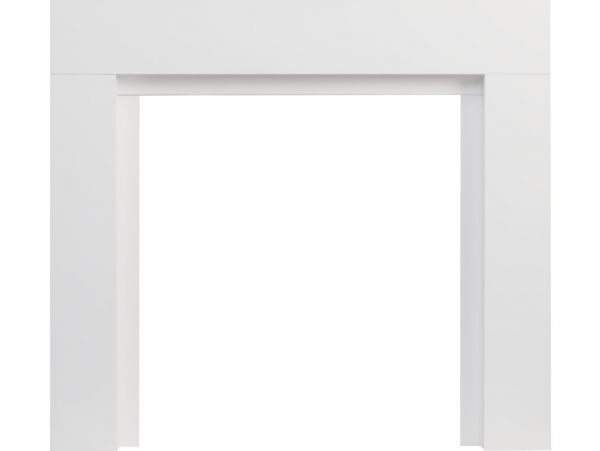 Adam Beaumont Mantelpiece in Pure White with Downlights, 50 Inch