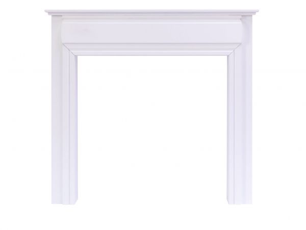 Adam Honley Mantelpiece in Pure White, 48 Inch