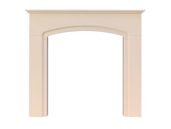 Adam Tamworth Mantelpiece with Downlights in Cream, 48 Inch