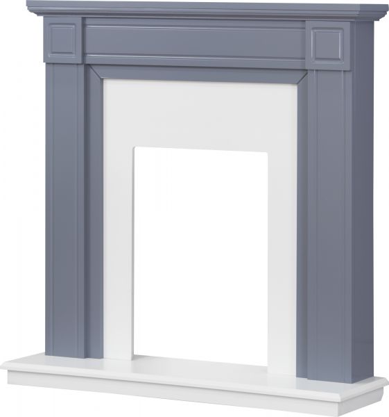 Adam Georgian Fireplace in Grey and Pure White, 39 Inch