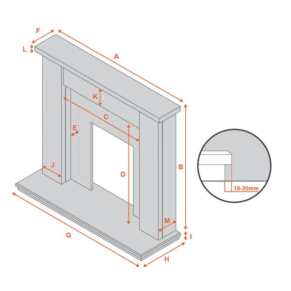 Adam Georgian Fireplace Suite in Pure White with Elan Electric Fire in Chrome, 39 Inch