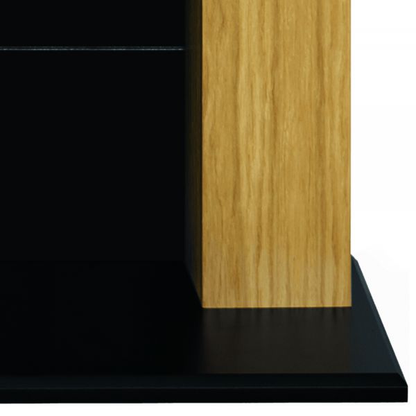 Adam Chester Electric Stove Fireplace in Oak & Black, 39 Inch