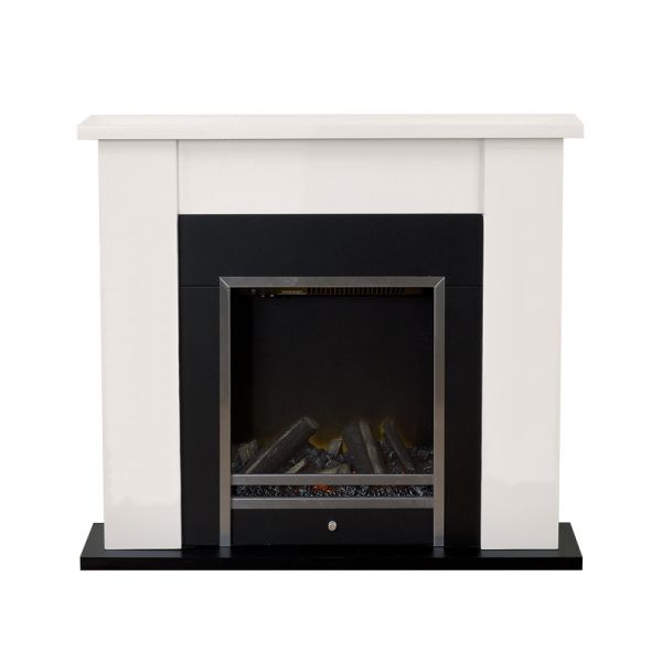 Adam Stratton Fireplace Suite in Cream, 35 Inch