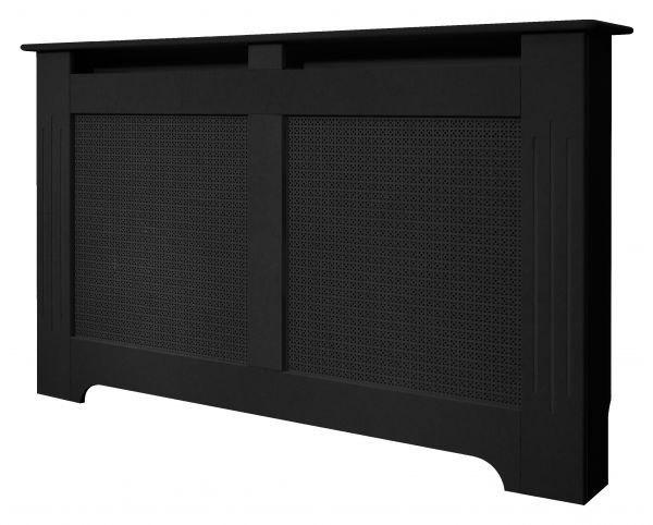 The Burford Radiator Cover in Black, 1600mm
