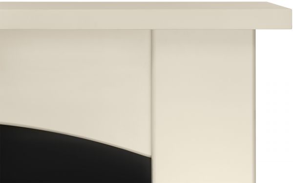 Adam Holden Fireplace Suite in Cream with Blenheim Electric Fire in Brass, 39 Inch