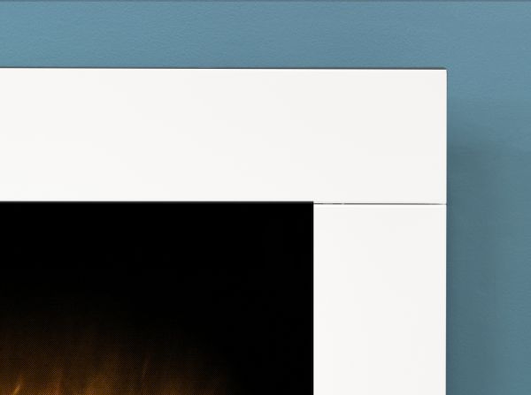 Adam Carina Electric Wall Mounted Fire with Remote Control in Pure White, 32 Inch