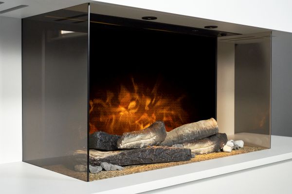 Adam Havana Fireplace Suite with Remote Control in Pure White, 43 Inch