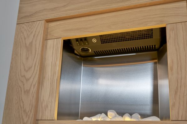 Adam Brooklyn Electric Fireplace Suite in Oak, 30 Inch