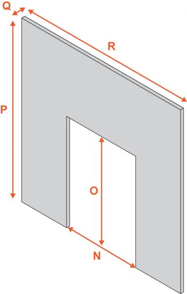 Adam Marble Back Panel in White Stone