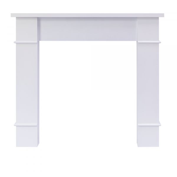 Adam Chelmsford Mantelpiece with Downlights in Pure White, 48 Inch