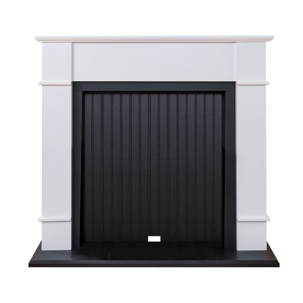 Adam Oxford Stove Fireplace in Pure White, 48 Inch