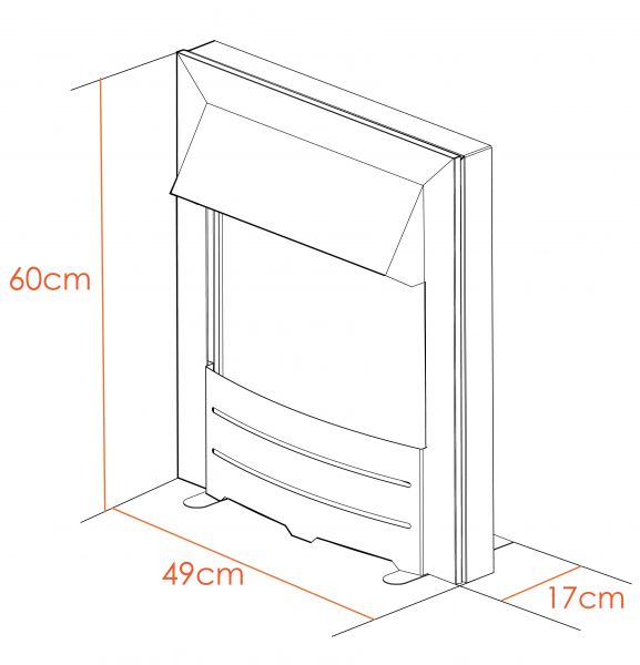 Adam Eclipse Electric Fire in Black