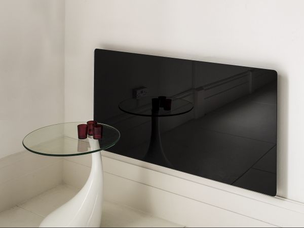 Vitreo Medium Radiator Cover in Black Glass, 1200mm