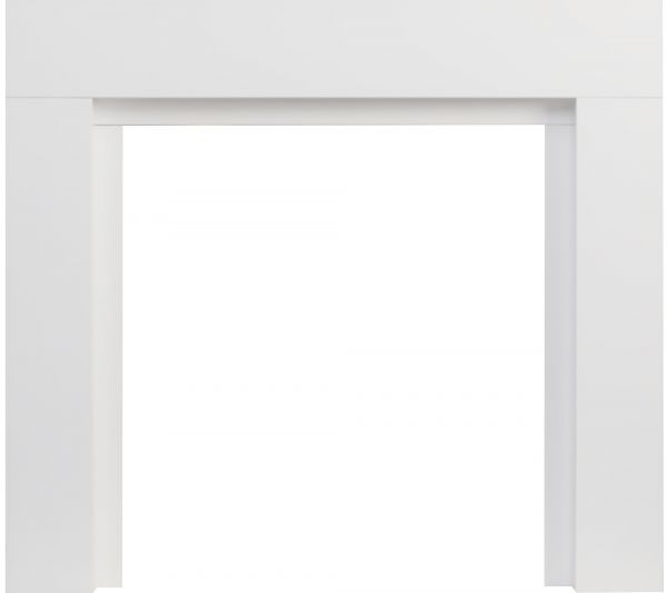 Adam Beaumont Mantelpiece in Pure White with Downlights, 50 Inch