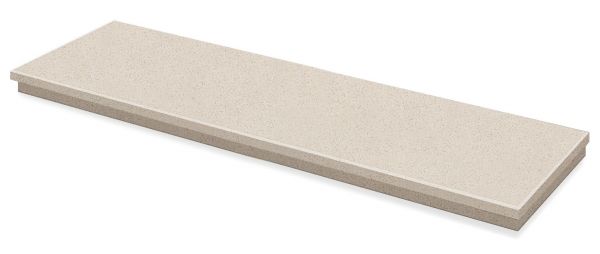 Adam Marble Hearth in Beige Stone, 54 Inch
