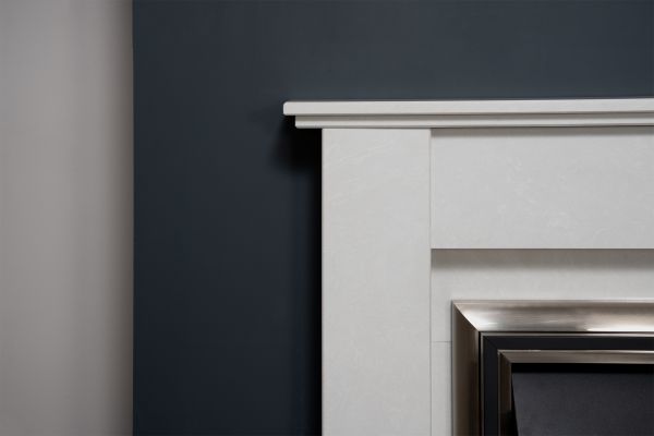 Adam Mini Trinity in Perola with Astralis 6-in-1 Electric Fire in Chrome, 42 Inch