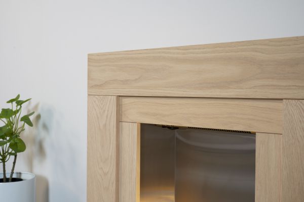 Adam Brooklyn Electric Fireplace Suite in Oak, 30 Inch