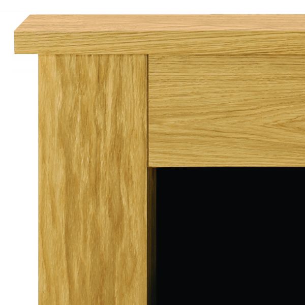 Adam Chester Electric Stove Fireplace in Oak & Black, 39 Inch