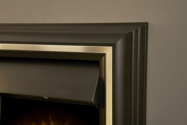 Adam York Freestanding Electric Fire in Brushed Steel