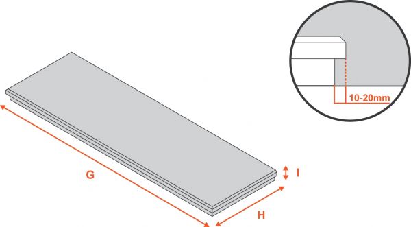 Adam Marble Hearth in Marfil Stone, 48 Inch