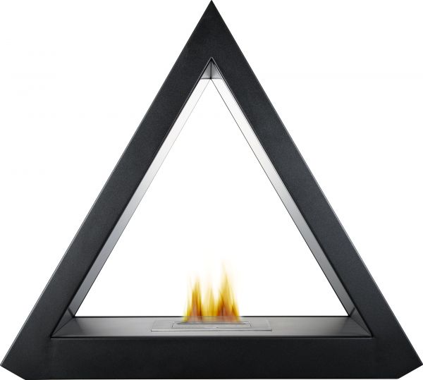 The Geo Bio Ethanol Fireplace Suite in Black, 39 Inch