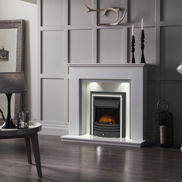 Adam Cambridge 6-in-1 Electric Fire in Black