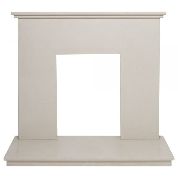 Adam Ashlea Marble Fireplace in Beige Stone