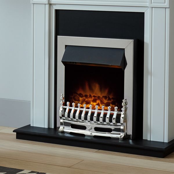Adam Blenheim Electric Fire in Chrome