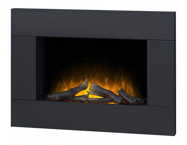 Adam Carina Electric Wall Mounted Fire with Remote Control in Black, 32 Inch